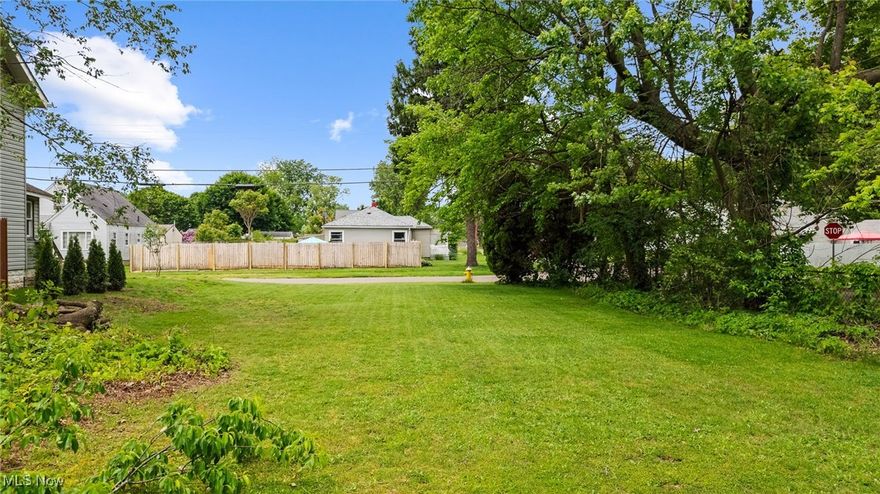 Vacant lot on a quiet street, not far from highway for access and other shopping/restaurants. Level, well-cared-for lot. Privacy with some trees located in a residential neighborhood.