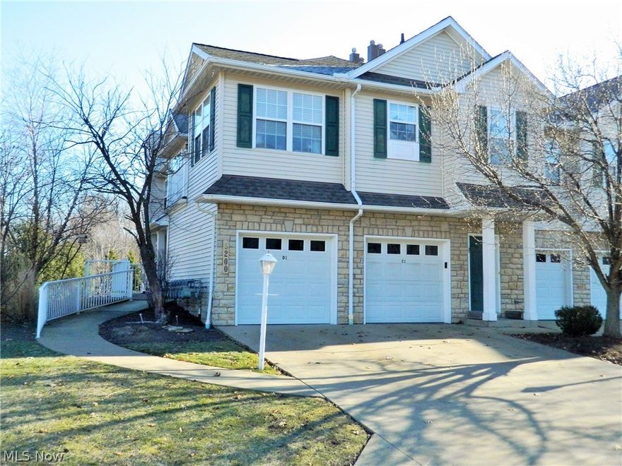 This is a truly impeccable place to call home. It has been well maintained and is clean as can be. The carpet is newer and the kitchen has a ceramic tile floor. Two full baths and three bedrooms. The one car garage opens into the unit for convenience and security. Included are the range and refrigerator. This home is so quiet you will think no one else lives in the building or the development. It is also just minutes from West Creek Metro Park with it's Beautiful Nature Trails. Shopping, Restaurants, Parma Hospital etc. are just minutes away too. This unit is on the top floor and gets a wonderful breeze and has lovely views from the windows and the balcony.