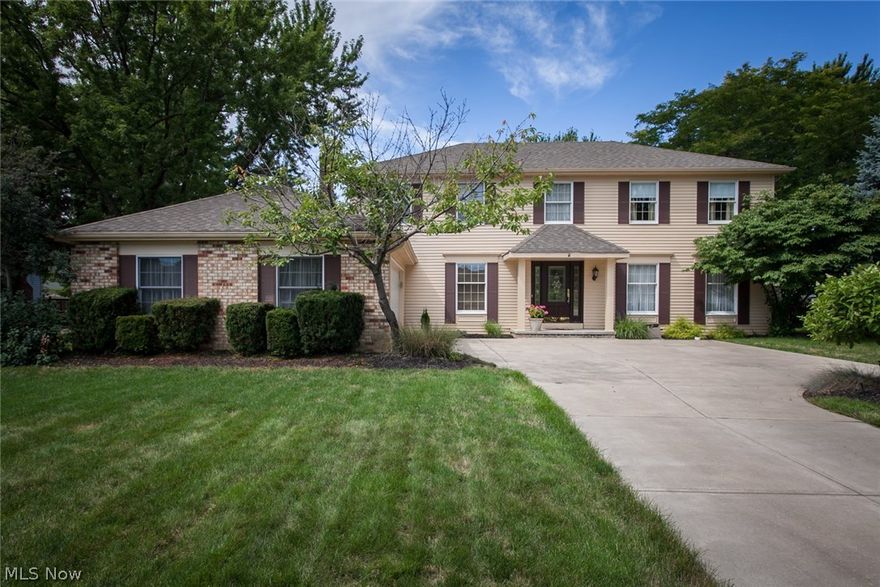 Welcome to this beautiful Colonial in the heart of Westlake. Fantastic location near the Bay Village border and a short distance from Lake Erie. Enter through a beautiful 2-story foyer. Private office/den on the main floor along with carpeted living room and adjoining dining room leading into a newly updated kitchen with granite counters and eat-in space large enough for a full size table. All this overlooks an inviting family room with brick wood-burning fireplace surrounded by custom built-in book shelves. First floor laundry also leads into a two-car garage with additional attic storage. Half bath on first floor. Slider from the family room leads out to brick patio and deck perfect for summer gatherings. Upstairs you will find 4 bedrooms, including a Master Suite with ample closet space, and an additional full bathroom. Owner's just installed new carpet in living room, family room, and updated upstairs bathroom cabinetry and fixtures!