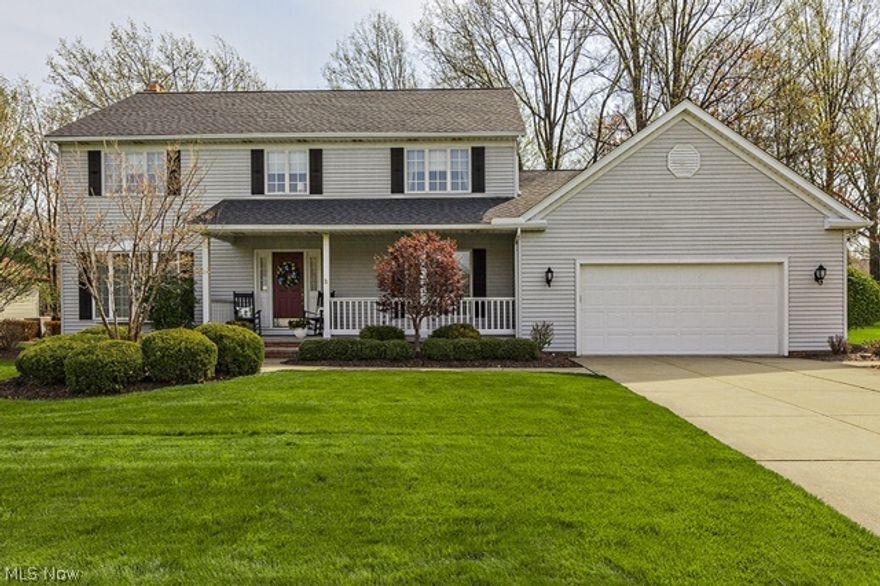 A beautiful and meticulous colonial in the luxurious Highland Gate community!  Owner has kept it like a model home. Enjoy every day in the bright and neutral kitchen with abundant counter-space, great natural light, and a large attached brick patio. The great room is accented by a warm brick hearth and wonderful bay windows. The first floor laundry room is large enough to dine in, and extremely functional. First floor den is complimented with a full bathroom and could be used as a fifth bedroom or small in-law suite.  Formal dining room with a tray ceiling and attractive living room border the sizeable custom foyer. Step upstairs to 4 spacious bedrooms and 2 full bathrooms. Master suite features a large walk in closet and french doors. The master bathroom has a built-in vanity and large whirlpool tub with an attractive Palladian window. A partially finished basement allows an area for a workout room, playroom, and storage.  Recent updates include: carpeting on all three floors,  tile k