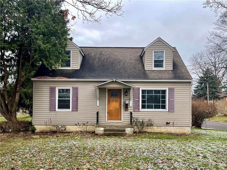 Welcome to 308 N Hawkins! This West Akron cape has been thoughtfully updated with a fully remodeled kitchen featuring LVP flooring, stainless steel appliances, and fresh interior paint throughout. Several windows have been replaced to enhance comfort and energy efficiency. The beautifully refinished hardwood floors add timeless charm, and the layout includes 4 spacious bedrooms, with the primary bedroom conveniently located on the main floor. A full bathroom is on the first level, complemented by a half bath upstairs. The full basement offers a recreation room, a storage area, and direct access to the attached one-car garage. With plenty of parking and so many updates, this home is move-in ready—schedule your tour today!