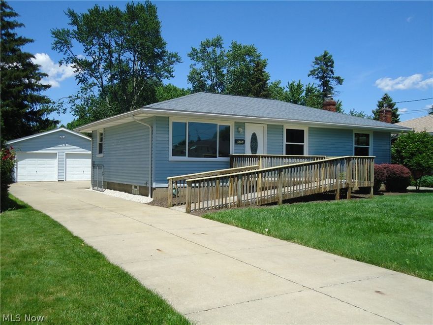 Looking for a Spacious Ranch in like-new condition?    Stop looking!!   This 5 Bedroom -2 Bath home is much larger than it appears.  The open and roomy floor plan is perfect for easy living....with plenty of room for everyone!  Truly nothing to do but move right in...all the work has been done for you!  
Brand new Kitchen with soft-close cabinets, tile floors  & large eating area.   New carpet throughout the entire home.  Neutral decor and freshly painted.  Remodeled Bathrooms & Master Bath with jetted tub.  New interior & exterior doors .  New picture window in Living Room.  The huge Rec room with can lighting is the perfect place for relaxing or family gatherings.  Updates include Furnace (Oct 2016)--A/C (Oct 2018)--Roof (2012).
Outside, enjoy the large yard with 2 patios and covered porch --fenced yard & oversized (26' x 24') Garage.  The yard is great for pets, kids and family activities.   Home is handicap accessible. Square footage does not reflect 2 large rooms in basement....