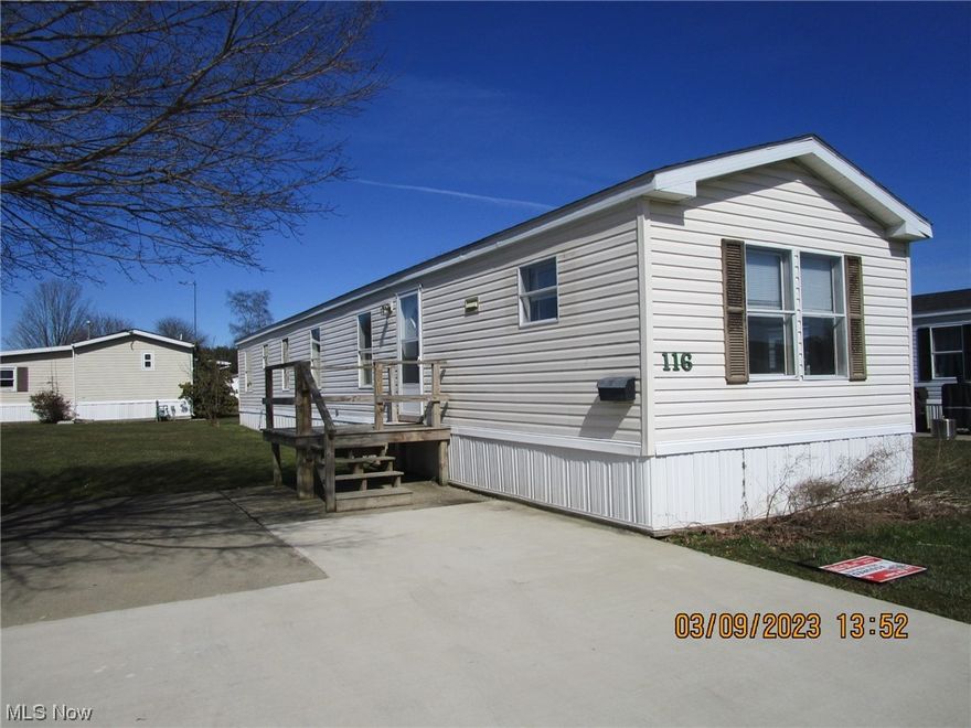 Fresh, clean and move in ready! Don't miss this nicely maintained 3 bedroom 1 bath mobile home in Asbury Park. The sunny kitchen features plenty of counter space and a nice sized laundry room off the back. Kitchen appliances (stove and fridge) are included. Carpets have just been cleaned and rooms have been freshly painted. Easy one floor living with a nicely sized lawn,a concrete drive and located just minutes from shopping, medical, schools, Library, Post Office, dining, salons and more! There is a common area community playground for the use of all residents. This is personal property - a Titled 1995 Commodore - Title #0400964581 - Serial #CT 28522A in a Park (No Real Estate will transfer). The monthly lot rent is only $200.00 and includes street plowing. You pay garbage pickup, gas, electric, water, sewer, Internet, insurance and cable, and maintain your own yard area (mowing and driveway plowing). All buyers must be approved by Park Management prior to offer acceptance; ask your A