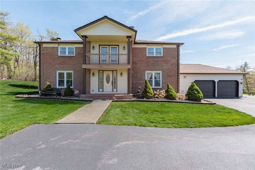 Welcome home! This recently updated 4-bedroom with master suite, 4-bath Colonial is set on 3.6 private acres, offering the perfect blend of timeless charm and modern comfort. Step outside to your own backyard retreat—enjoy the in-ground heated pool with included Jacuzzi/built-in seating area with umbrella. A new pool heater (2024) and new pool pump (2024), or entertain guests under the expansive covered deck. 1 gas and 1 wood-burning fireplace to keep you warm in the winter! A vast front yard, fenced in backyard and covered deck are just a few of the great features at this property. Recent updates include new driveway (2023), which enhances the property’s curb appeal and provides additional outdoor space for recreation or relaxation. Inside you’ll find spacious living areas, one of which includes a new gas fireplace (2022), and thoughtful updates throughout. Major improvements include a new A/C (2022), recently replaced furnace, updated electrical (2022), and a basement waterproofing system with lifetime transferrable warranty. The home also features an automatic generator (2023) sized for whole-house for added peace of mind. Additional updates include roof venting (2022), tinted windows for energy efficiency (2023).  Gas heated outbuilding offers flexible use as a workshop, extra garage, or hobby space. 220v electric service is supplied to the outbuilding/lean-to shed. Use the finished basement area for extra entertaining or a man-cave. A rare opportunity to enjoy comfort, functionality, and exceptional indoor-outdoor living—all in one private, move-in-ready property.