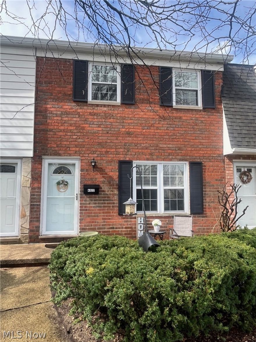 Wonderful 3-Bdrm Brick Townhouse filled with Charming Pride!! Impressive 3-Level Living at its very BEST!! Inviting Large Open-Concept! Great Room & Dining Areas w/ Stunning Wood Flooring perfect for Entertaining Family & Friends!! Pretty Kitchen w/Rich Maple Cabinetry, Appliances (Newer Refrigerator & Microwave) & Separate Dinette Space currently used as a Flex Space! First-floor Enclosed Laundry Area complete w-a Laundry Tub & Shelving! Ideal located Half Bath/ Powder Rm on First-floor! Walk-in Closets you'll adore!! Gorgeous Engineered Hardwood Floors throughout the main level 2016! Pampered Spacious Bedrooms w/ Plush Neutral Carpeting! Sparkling Main Tiled Bath is an Oasis! White Newer Vinyl Windows (age is unknown) many w/ 2" Wood-look Blinds! Amazing Lower-Level w/another Flex Space area used for an Exercise Rm! Mechanical Room near Large 2-Car Attached Garage w/ lots of Storage & Garage Door Opener! Floored Attic in Second-Floor Hallway for ease of use! Newer Hot Water Heater 2019 & Gutters 2/2026! Picturesque Street w/ Mature Landscaping! Lovely Private Neighborhood so convenient to all major conveniences: Shopping/ Westgate/ Rocky River Yacht Club/ Beachwood in Rocky River/ Highways! Metroparks! CLE Hopkins Airport & Downtown! Wow!! Don't Miss this 'ONE!!' It's a Beauty!!