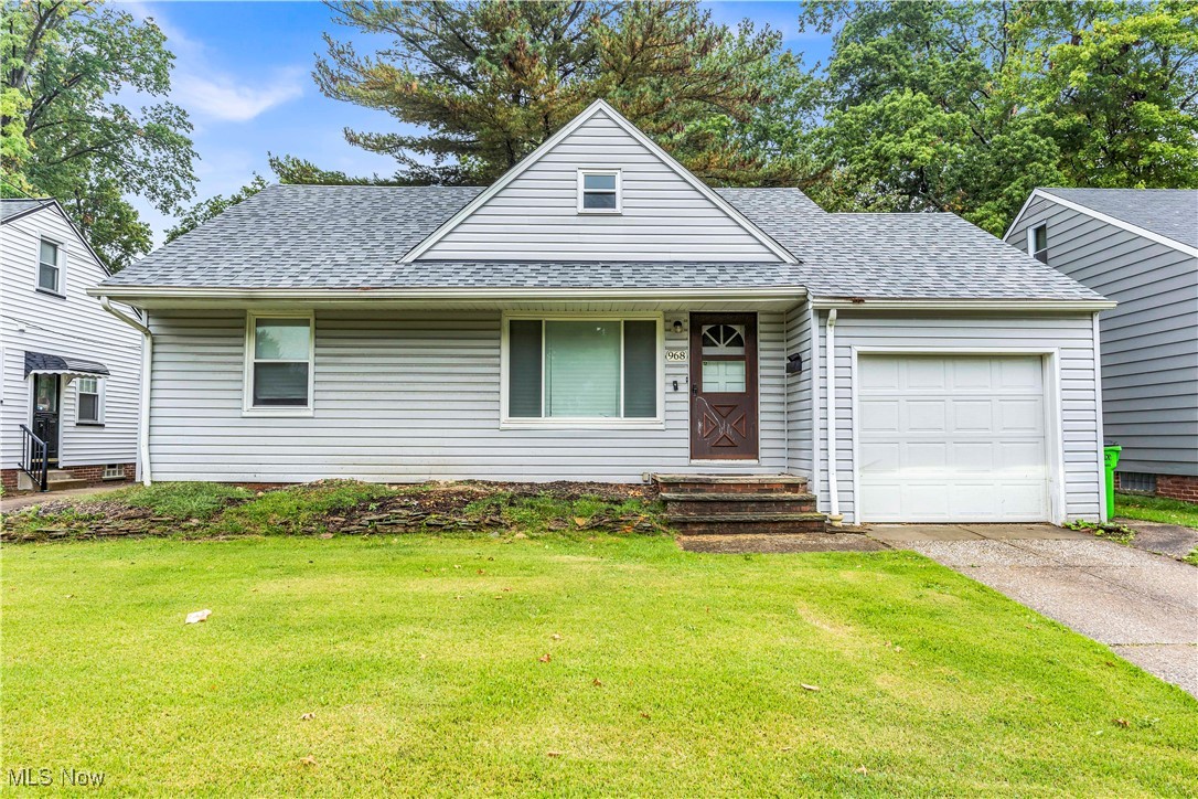 Whether you are looking for your first starter home or wanting to build your rental portfolio, this cape-cod style home has plenty to offer! You are welcomed into the living room featuring gorgeous hardwood floors that continue throughout the home! Off of the living room you will find a dining area that leads into the kitchen! The kitchen features vinyl plank flooring, ample cabinet space and a stainless-steel double sink! 2 bedrooms are located on the first floor along with the full bathroom! The bedrooms both feature hardwood floors, closet space and windows allowing for natural light to flow through! Upstairs you will find another 2 spacious bedrooms that offer built-in storage, vaulted ceilings and overhead lighting! The full basement has a laundry area and plenty of storage space! Outside you will find a paved rear patio and an attached 1-car garage! This home offers central air! With easy highway access, this is near food, shopping and public transit! This won't last long! Schedule a showing to see it for yourself!