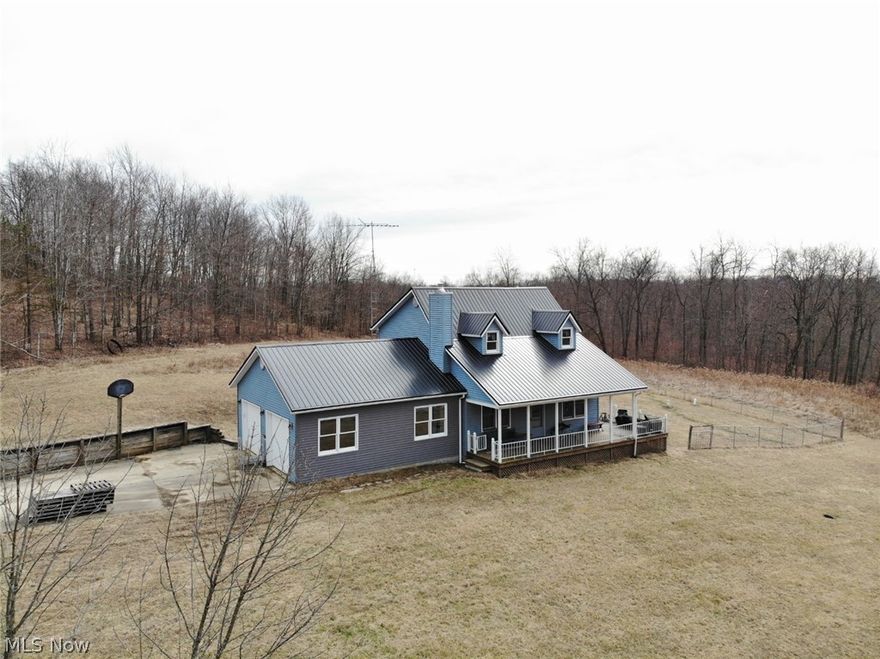 Once in a lifetime property. 123 acres of Amazing land in Guernsey county. Very nice 2 bedroom home. Open floor plan. Very secluded. Newer metal roof. Free gas from existing gas and oil wells. The beautiful acreage has many ponds spread out over the property.  East Muskingum Schools. Gas and Oil wells owned by the seller will transfer with the property.  All mineral rights owned by seller will transfer. Additional land is also available