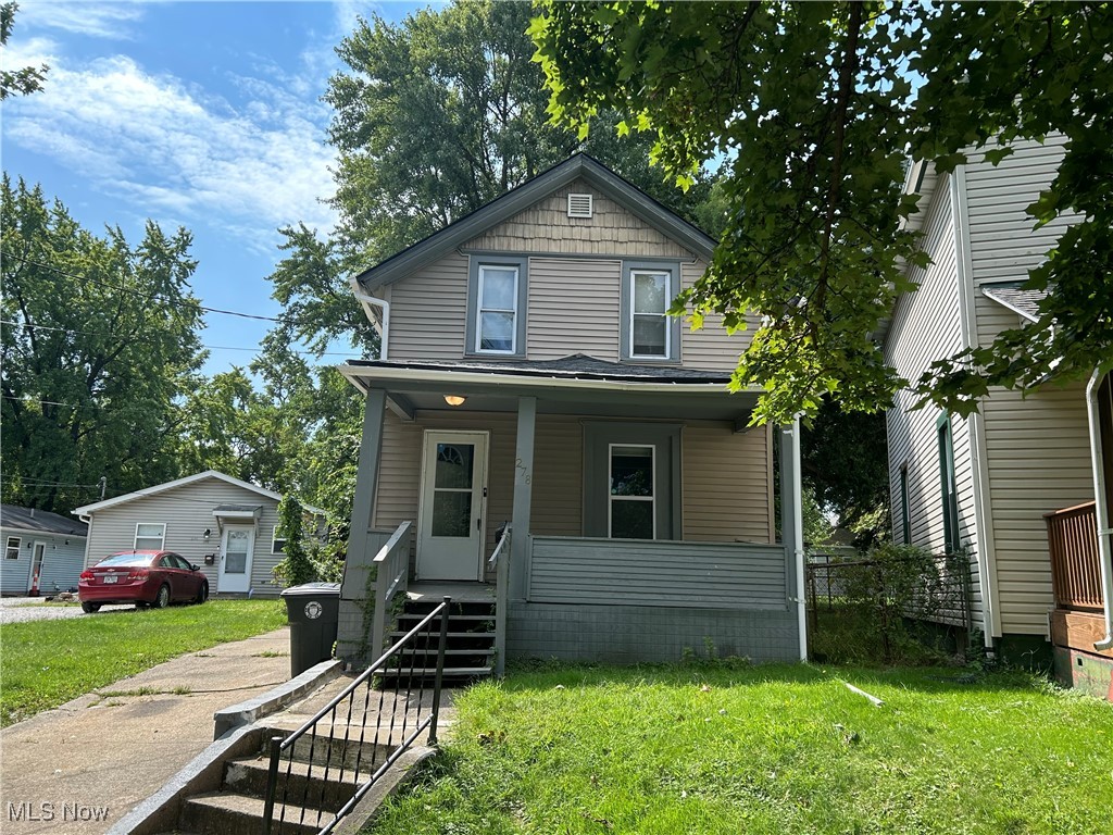 Welcome to this spacious 2 bedroom, 1 bathroom single family home. Conveniently located near Summa Health and the University of Akron this property is perfectly located. The home offers private driveway access, a large eat-in kitchen, a formal dining room, and a basement for storage. The home also comes with a stove and refrigerator for tenant use. Owner willing to negotiate the inclusion of water, sewer, and trash at an increased rental price.