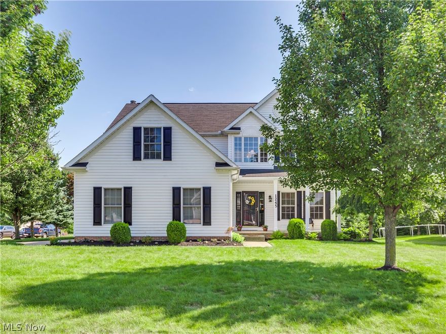 Pride of ownership with this beautiful home! You will enjoy viewing this colonial with 4 bedrooms and 2.5 baths. There is a 2 story entry way that leads into the open eat in kitchen. The island is perfect for more storage and counter space. All the appliances stay. There is also a formal dining room for entertaining.  The great room is spacious and the gas fireplace adds a cozy feeling as well. The master bedroom is on the second level with two walk in closets.  The master bath has a garden tub and separate shower. The three remaining bedrooms are good size, especially the bonus bedroom over the garage. Many walk in closets in this home. The laundry room is on the second level as well for your convenience. There is a beautiful 3 season room off of the kitchen that leads to 2 patios. The main patio has a gas fireplace for your outdoor enjoyment. The front porch, the patio, and garage floors have been newly surfaced. There is a shed that stays. Newer carpet. There is a 12 course basement