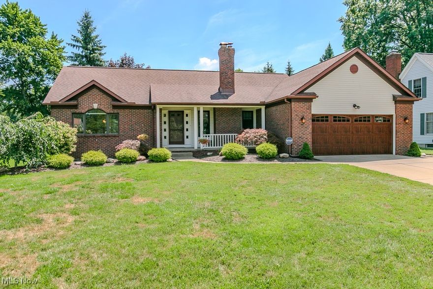 You won't want to miss this meticulously maintained 3-bedroom, 2-bath ranch offering one-floor living in a convenient South Mentor neighborhood. Step inside to a ceramic-tiled foyer that perfectly separates the spacious living room and cozy family room, complete with a gas log fireplace—ideal for relaxing or entertaining. The modern kitchen features newer GE appliances, a center island, recessed lighting, and an ample amount of cabinets for all your storage needs. Newer high end flooring in guest bedrooms and stylish, modern paint colors flow throughout the home, creating a cohesive and inviting atmosphere. Enjoy the serene pond view from the expansive three-season patio room—perfect for morning coffee or evening relaxation. The partially finished basement offers a massive amount of additional living space, a large storage room with a freezer, and under garage storage. Additional highlights include a full front and back irrigation system and remote-operated electric shades in the living and dining rooms, adding both convenience and luxury. This beautiful home is located just minutes from restaurants, tons of shopping options and more! Truly a rare opportunity for comfortable, low-maintenance living in a prime location! Schedule your private viewing today!