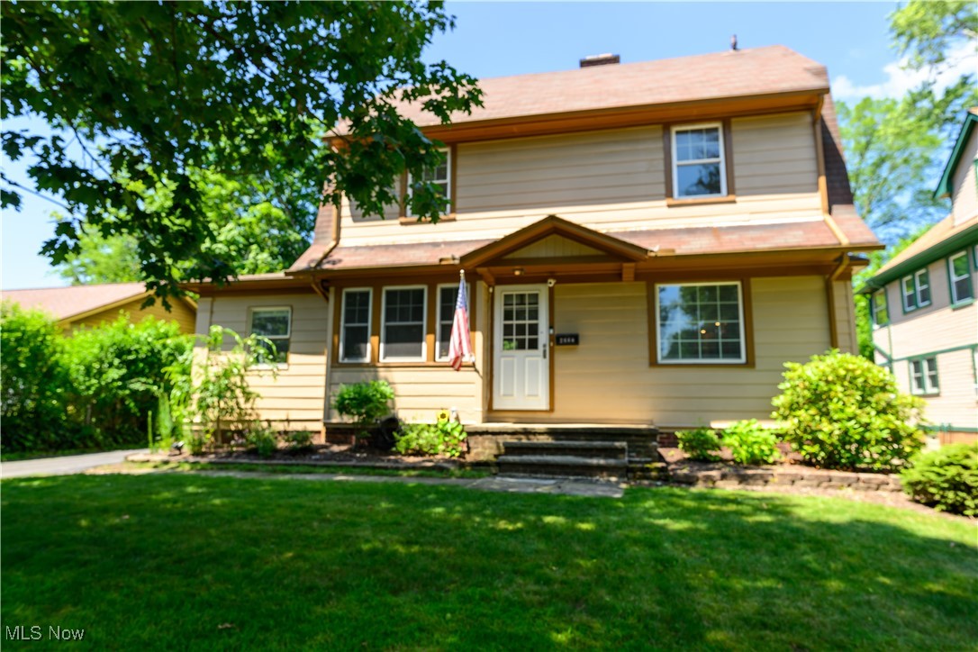 Cleveland Heights Colonial in the heart of the Fairmount District! The main floor features a large eat-in kitchen with Kraftmaid cabinets, a spacious living room with wood-burning fireplace, formal dining room and a sunroom/family room with original french doors. The second floor features a full bath and a huge owners suite, the seller removed bedroom walls making 2 huge rooms for an accessible bedroom and closet area. The third floor has an additional bedroom/office/craft room or teen suite. Wood floors throughout. The basement has a big laundry area with high end W/D and an 'athletes' bath complete with large shower, toilet and sink. Enjoy the beautiful private fenced in backyard oasis with a rear stone patio and large deck overlooking the landscaped yard. A 2 car garage! The gated driveway makes the completely fenced back yard ideal for your pets. Walking distance to the best of the Fairmount area, dining, coffee shops, bakeries, library, shopping, schools, parks, Shaker Lakes and more! Seller is offering a Home Warranty. Will be sold CITY OF CLEVELAND HEIGHTS POINT OF SALE COMPLIANT. Motivated seller. All appliances and tv stays.