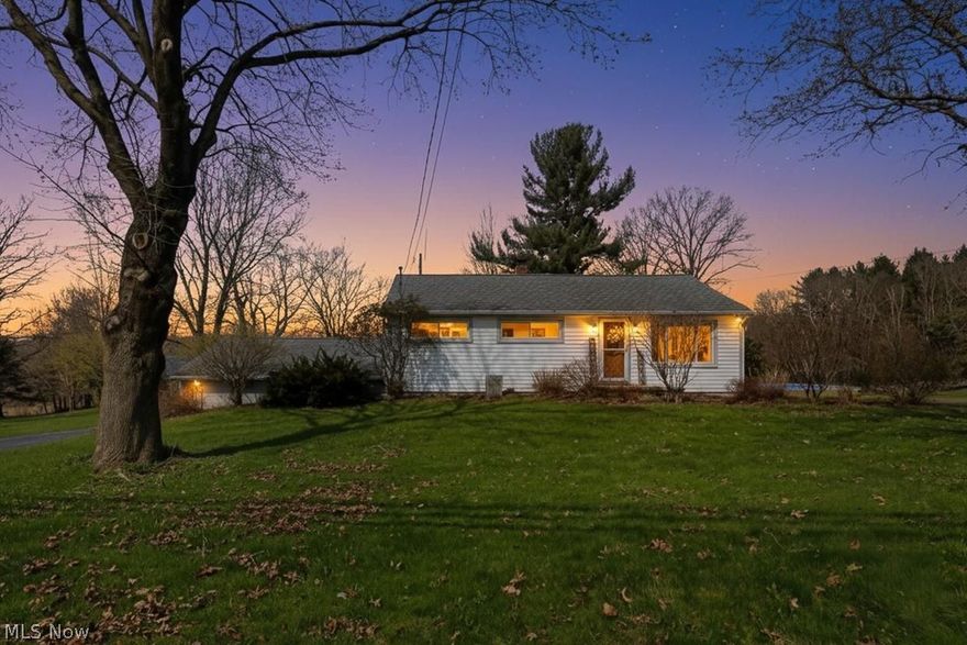 Welcome to 8807 SR 44 in Shalersville Township, offering the perfect blend of space, functionality, and peaceful surroundings-all within the Crestwood Local School District. Situated on 2.75 acres, this 3 bedroom, 1-bath ranch home provides plenty of room to spread out both inside and out. A horseshoe driveway offers easy access and ample parking, while the attached 2-car garage and shed add everyday convenience and additional storage. Inside, you'll find a spacious living room and large kitchen-ideal for everyday living and entertaining. Gorgeous wood floors flow throughout the main living space and bedrooms, adding warmth and character. The full bathroom has been recently remodeled, offering a fresh, modern touch. The partially finished basement adds additional living space and features a walk-out directly to the garage. Enjoy the added bonus of Morgan Park located right across the street-perfect for outdoor activities, walking, or simply taking in the surroundings. If you're looking for space, functionality, and a country feel with everyday conveniences nearby, this property is one you won't want to miss. Ravenna mailing address, located in Shalersville Township, Crestwood LSD.