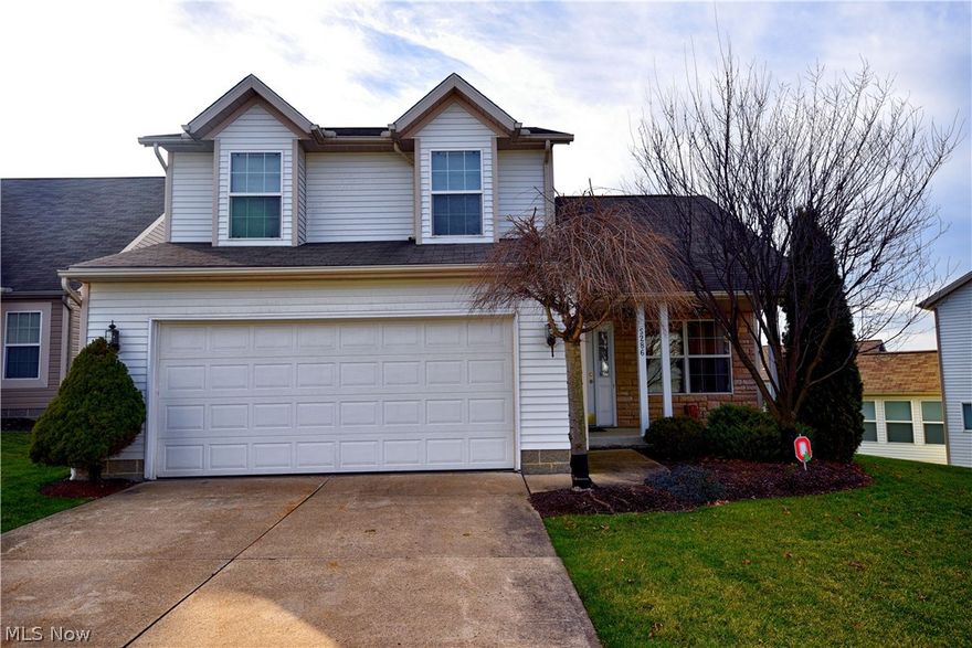 Wow, what a great cluster home. This home has a open floor plan. As you walk in the front door you can see through the family room into the kitchen and dining room. As you walk into the dining area you will find the living room with a gas fireplace. This property has three bedrooms all on the second floor. The master bedroom has a large double closet and a full bath. There is another full bathroom on the second floor as well. All the bedrooms are nicely sized with plenty of closet space. On the main floor you also find a half bath and the laundry room. This property has no basement. The exterior of the house is vinyl sided and has nice landscaping. Has a nice front covered porch and a large deck off the rear. This property is located minutes from Kent and the University. It also has close access to the interstate Akron is only 15 minutes away.