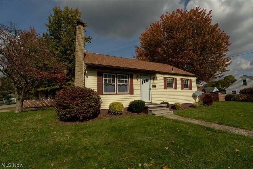 Incredible Ellet ranch!  Located on a beautiful, large corner lot.  This home has more than meets the eye.  Original hardwood floors throughout and fresh paint.  The kitchen and main floor bathroom has been fully remodeled!  The heart of the home is the kitchen and this is a great one.  Tons of gorgeous maple cabinets, Corian countertops, updated lighting, ceiling fan, ceramic backsplash and floors, and all of the appliances stay.  There is an all brick mantle and gas fireplace in the living room.  The bathroom is all new just this year!  Beautiful tile surround and floors, new tub, toilet and vanity.  You'll find built-ins in the hallway and bathroom as well as a pull down accessible open attic, for all of your storage needs.  Ceiling fans and hardwood floors in the bedrooms.  Downstairs there is another full bathroom, huge family room, additional bedroom or office, laundry room and workshop.  In the family room there is another beautiful stone mantel and wood burning fireplace.  Outs