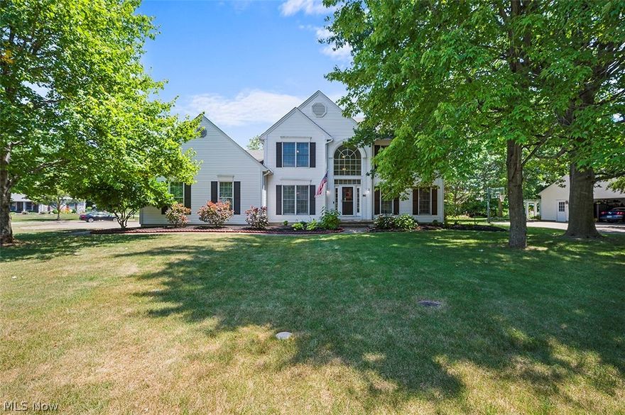Beautiful 4 bedroom 4 bath colonial on over 1/2 acre of property in the Sweetbriar subdivision. One of only a few that has a 3-car garage! Welcoming 2-story Foyer; entire first floor has newer luxury vinyl flooring and lighting. White Kitchen cabinetry with gray hard surfaced countertops, center island, pantry, stainless appliances (gas range, double oven, microwave & dishwasher) and open to the Family Rm. Family Rm includes built in cabinetry and the perfect place to center your flat screen TV over the wood burning fireplace (with marble surround) that can easily be converted to gas with its gas starter. The perfect mud room with large sink & cabinet, cubbies and coat hooks! First Floor also includes Dining Rm with French Doors and Library/Flex Rm with Barn Doors! New gray carpet up the front stairs & in all the bedrooms! Second floor Laundry. Walk in Closets in the master and fourth bedroom.