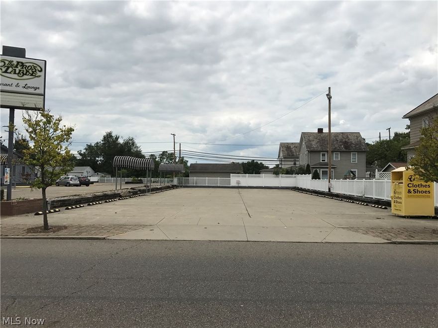 High traffic, commercial location.  60 X 131 paved parking lot.