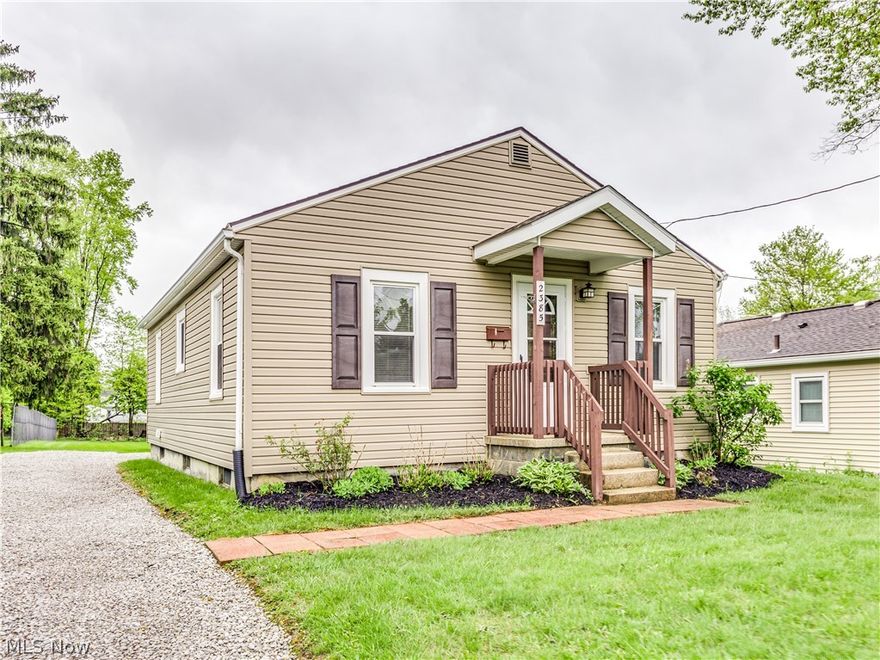 Move-in ready...just start packing. Darling 2 bedroom Ranch with nice curb appeal and new front porch on large lot 55 x 300.  Features living room, dining room, and eat-in kitchen.  Improvements include Carpet 2018, H20 tank 2014, Furnace and A/C 2005, newer windows.  Convenient mudroom off the back entryway. 1.5 car detached garage and full basement.