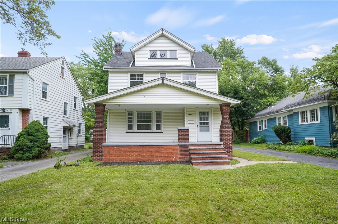 Get it while it's HOT! You can't beat this price in Cleveland Heights. Whether you are looking for a home to love, a buy and hold or a midterm rental property in Cleveland, 887 Englewood is worth a shot. With its classic architectural style and inviting floor plan, this 4 bedroom home offers a welcoming atmosphere, well-proportioned bedrooms, comfortable living spaces for relaxation and rest, and a light filled third floor master suite. This charming colonial-style home is located in a prime location in Cleveland Heights and has walkable access to local amenities including Quarry and Denison parks, the Montford Community Garden, the Noble Rd. library, schools, shops and more. The home is also just a short drive from University Hospital main campus, Case Western Reserve University, Rainbow Babies and Children’s Hospitals and the Cleveland Clinic. Convenient access to both I-90 and I-271 is another plus. New kitchen, hardwood floors, fresh paint throughout and new water heater have been