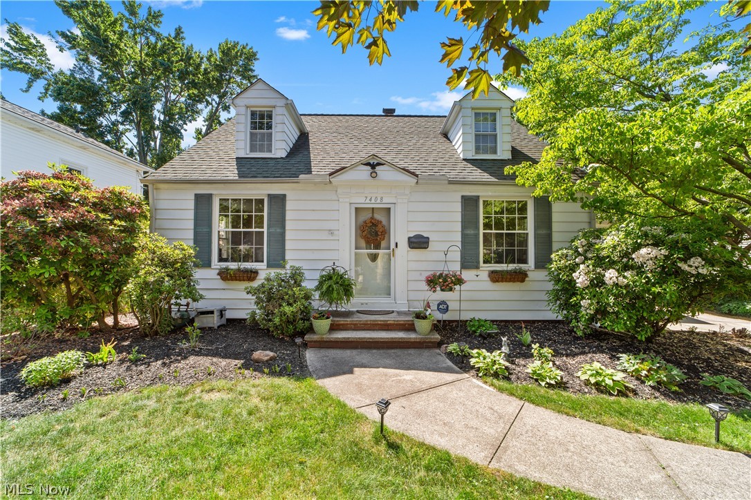 Idyllic Cape Cod nestled on a sought-after street in Mentor! Natural light and character abounds as you step foot inside - hardwood floors, generous molding and adorable shuttered windows make you feel cozy and right at home. The kitchen was generously expanded as the three-season room was converted (2024) into additional living and dining space perfect for entertaining. You?re welcomed through an arched doorway into the original dining room at the back of the house is bright and cheery, perfect for quieter breakfasts or happy hours. The hardwood continues into two first floor bedrooms, with cedar closets and ceiling fans, and the main full bathroom. Upstairs you?ll find the perfect nook for a home office or reading corner, built-ins, and another bedroom with double closets, ceiling fan, and hardwood floors. The basement boasts of a finished recreation room perfect for hanging or working out. There is also a laundry space, workshop area and additional full bath. The fully fenced yard has a large paver patio perfect for summer entertainment, 2 car detached garage with new doors and an additional oversized shed with brand new roof. All appliances stay and mechanicals have been maintained meticulously. Close to parks, shopping, dining, schools, and freeways.