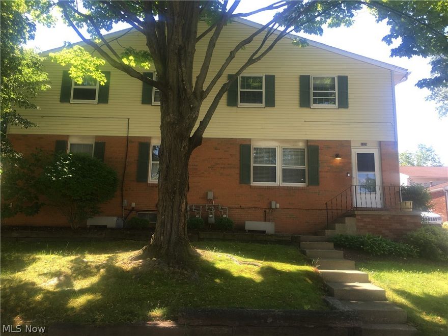 Nice three bedroom condominium on corner of complex. Tons of storage! Located between Kent field house and campus. Close to route 44. Few miles away from Kent downtown. Main living area has open floor plan with living room area and a huge coat closet, galley style kitchen over looking into eating area. Kitchen equipped with stove, refrigerator and two large pantries.  The three bedrooms are located on second floor designed with neutral colors. Full bath and linen closet also on second floor. The basement is partially finished, and equipped with washer and dryer.  Lots of storage room in the basement. The one garage door does have an opener, also some extra storage room in garage. Condo has one assigned parking space other than garage.  All applicants to apply online with $50 application fee.
