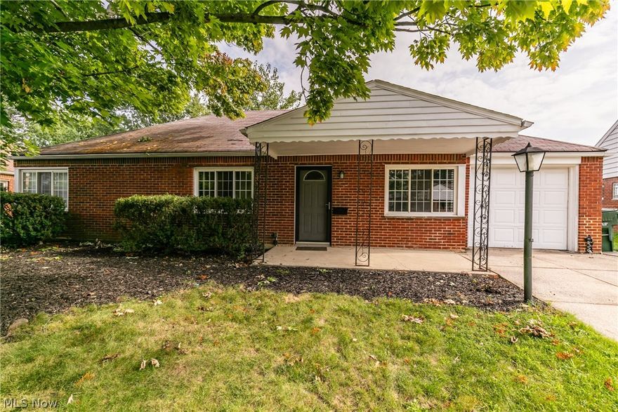 Welcome home to this solid all brick Euclid ranch with 3 bedrooms, 2 full baths, & an attached one-car garage. The charming covered front porch, taking you inside to the spacious living room & dining room w/ laminate flooring. The kitchen is complete with ample cabinetry, prep space & included appliances. Down the hall, you will find a Jack & Jill bedroom with a shared full bath & ample closet space. Great third bedroom shares a full bath with a sizable vanity. Laundry room with utility sink completes the main floor. The extra-deep yard is an entertainer's dream with plenty of room for outdoor activities, a patio area to relax, or host BBQs on the deck. 1 year home warranty provided. This home boasts loads of potential. Seller is motivated and willing to provide seller concessions if needed. 
Call today to see how you can make this great home your very own!