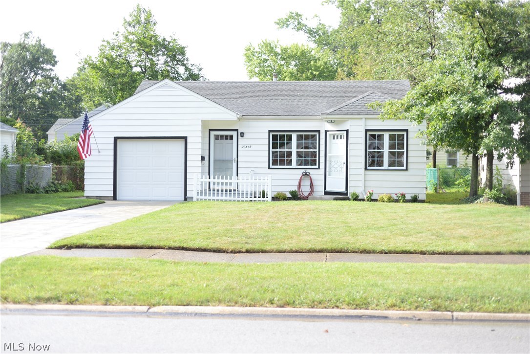 Well Maintained, 3 Bedroom Ranch Set In Desirable Bay Village ~ Natural Light Abounds In This Charming Home That Offers A Spacious Living Room, Eat-In Kitchen With Freshened Cabinetry and French Doors Leading To Partially Fenced Back Yard. Beautifully Remodeled Bath Features Neutral Tile Floor ~ 3 Bedrooms ~ Third Bedroom Located At Front Of House Has Exterior Door and Would Also Make An Ideal Home Office. Large Attached 1-Car Garage Has Laundry Area and New Pull Down Steps To Spacious Attic Storage. Updates Include: Roof ('08), New Windows Throughout ('08), Hot Water Tank ('10), Updated Electrical Panel; Remodeled Bath ('16); New Neutral Carpet Throughout ('16); Furnace ('10), Central Air ('18); Freshly Painted Aluminum Exterior; New Cement Driveway ('17); Landscaping ('18) ~ 1 Year America's Preferred Home Warranty Included!