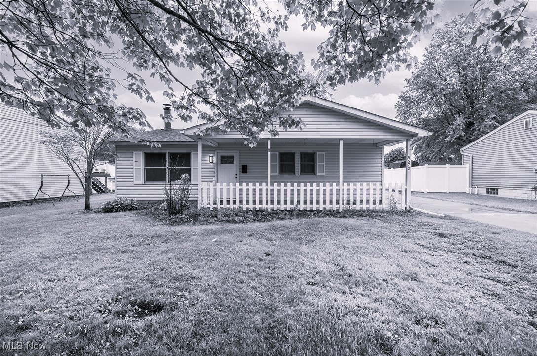 The ranch you've been looking for! The spacious living room allows you to enjoy abundant natural light, and the kitchen has plenty of cabinet and counter space. There are 4 bedrooms, or 3 with an office if you prefer, and the primary bedroom features a large walk-in closet. There is some newer flooring and fresh paint...this one is clean and move in ready! Outside you'll find a spacious front porch, an extra large 2 car garage, a shed, and a fenced backyard, perfect for your furry friends. See this one today and get ready to enjoy one floor living!