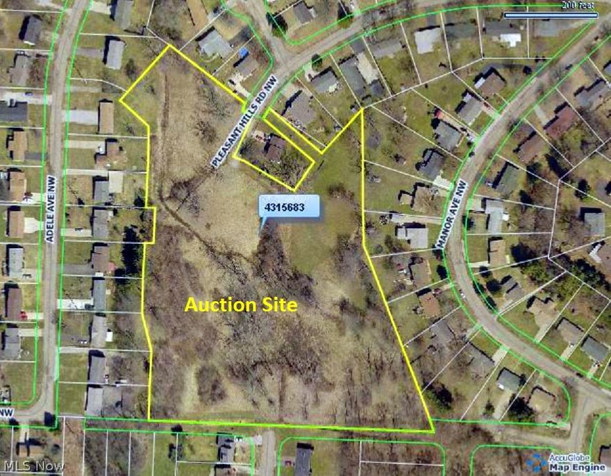 *** Absolute Auction *** Tuesday - May 17, 2016 - 6:15pm. 8.01 acres total land with all public utilities located in Perry Township, Perry Local School District, Stark County - with access on Miles Ave and Pleasant Hills - development land zoned R2 - future potential - great location with nice neighboring homes - walk the property at your convenience. Sells to the high bidder at Absolute Auction!! Look it over and buy at your price!! Please note - the real estate sells from the Pleasant Hills location of the property.