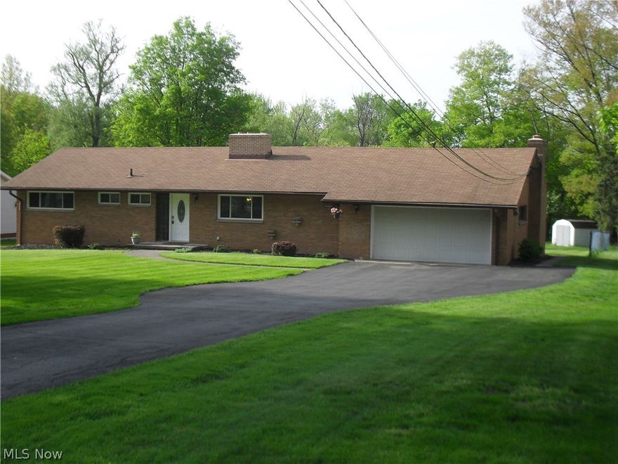 4 Bedroom Ranch in North Royalton, situated on a .59 acre lot. This home has 2 full baths & 2 Half Baths. The eat-in-kitchen includes all appliances, ceramic tile floor and overlooks a large living room. 3 wood burning fireplaces in the family room, living room and basement. There is a 1st floor study/office area. The walkout basement has a huge finished rec room with glass block windows, wet bar, wine/storage area. Plus basement has an unfinished area as well for a workshop/storage place. Cement patio and huge yard for relaxing and entertaining. Home Warranty is included.