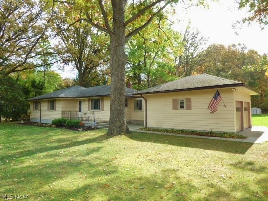 Fabulous four bedroom ranch placed perfectly on just under an acre on a  dead end street.  Close to a park which includes a baseball field and basketball court. Many updates including newer windows, roof, gutters, concrete driveway, sidewalk and patio overlooking a large private backyard. Garage is heated. Four season Breezeway area, also heated. Newer Sanitary sewer and storm sewer. New high efficiency furnace and central air. Large walkout basement  is plumbed for a third bath if desired.