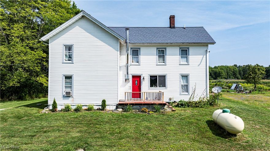 Welcome to this enchanting 3-bedroom, 2-bathroom Colonial farmhouse, where classic charm meets serene countryside living with your very own 25 acres to explore! Nestled on a picturesque property, this home offers a peaceful retreat with its very own pond and a beautifully wooded area, perfect for nature lovers and those seeking tranquility. As you approach, the farmhouse exudes warmth and character with its timeless architecture and inviting porch. Step inside to discover a spacious living area filled with natural light, and charming details that reflect the home's rich history. The country-style kitchen is both functional and full of potential, featuring ample cabinet space, and views of the surrounding landscape. Enjoy easy living with your primary bedroom featuring a walk in closet, bathroom and laundry room all on the first floor. Upstairs, you'll find two generous bedrooms, another full bathroom and a bonus room, all providing comfort and convenience. Outside, the property truly shines. Imagine mornings by the pond, afternoons exploring the wooded trails, and evenings on the porch, soaking in the natural beauty that surrounds you. The expansive yard is ideal for gardening, outdoor activities, or simply enjoying the serene environment. As one of the original farmhouses on the road, this home offers the perfect blend of rustic charm and modern amenities, making it an ideal escape from the hustle and bustle of city life. Whether you're looking for a full-time residence or a weekend retreat, this property offers endless possibilities. Don’t miss the opportunity to make this idyllic farmhouse your own. Schedule a private showing today and experience the peaceful country living you've been dreaming of!