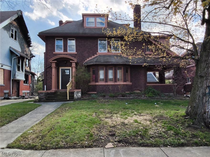 Available now 4bd brick colonial includes updates. Move in ready with master bedroom that includes an enclosed porch and additional sitting area. Full size basement perfect for a group home and a great find for investors!!  Property being sold "as is", buyer to assume any City of East Cleveland violations.  Great price!! schedule your showing today!!