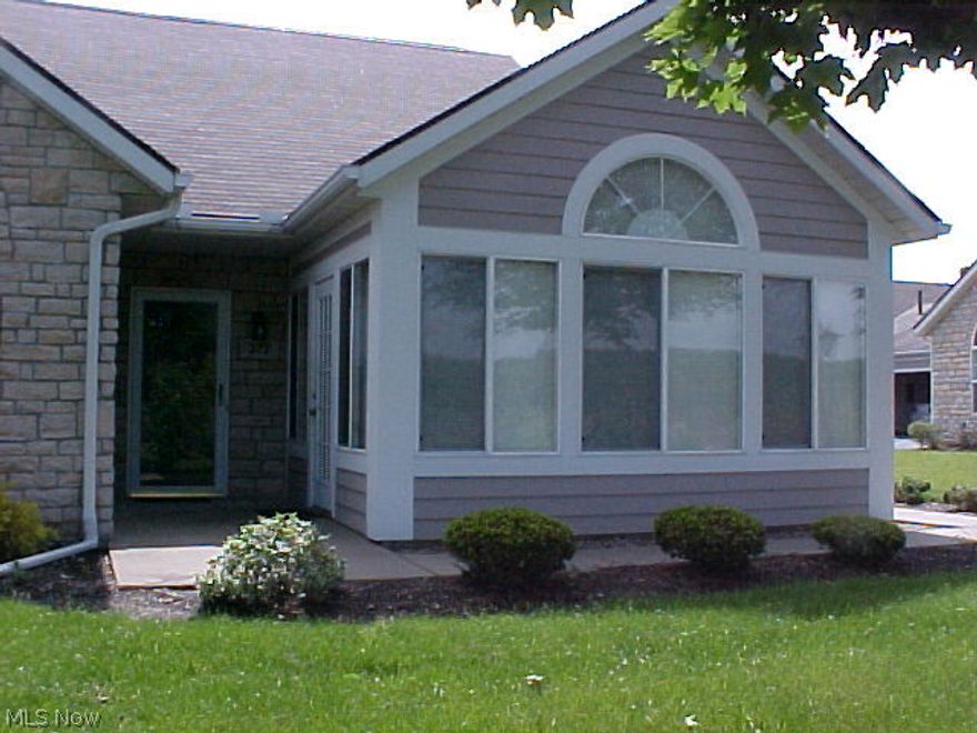 Estate. Lovely well kept condo built 2001-one owner, 3bd, 2bath, open layout, bonus room, sun room, interior freshly painted, appliances stay, 2C garage, close to shopping. Pool & clubhouse to use for your functions.