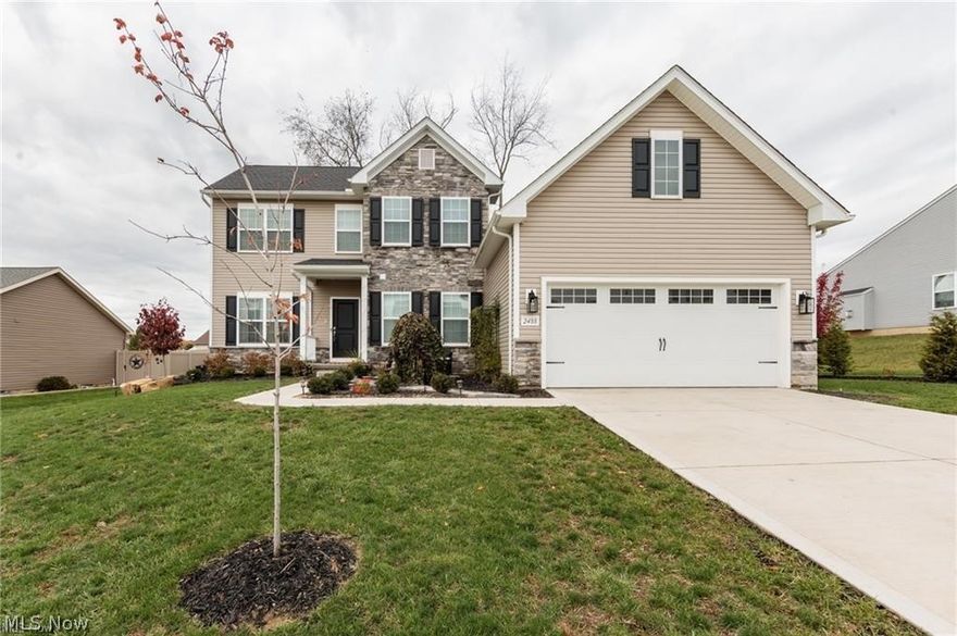 Welcome to this beautifully designed 4-bedroom, 3.5-bath home offering modern comfort, style, and
functionality throughout. Built in 2023, this home feels brand new and showcases thoughtful details and contemporary
finishes. Step inside to an open-concept main level that’s perfect for entertaining, featuring a spacious living area with
abundant natural light, a sleek gourmet kitchen with high-end appliances, and a dining space that flows seamlessly to the
outdoor patio. The first-floor primary suite offers convenience and privacy, complete with an en-suite bath and generous
walk-in closet. Upstairs, you’ll find additional well-sized bedrooms and a full bath. The finished basement is a perfect
space for a second living area or rec room. The basement includes a fourth bedroom and full bath—ideal for guests,
extended family, or a home gym setup. Enjoy peace of mind with new systems, energy-efficient construction, and modern
design touches throughout. The attached garage, ample storage, and meticulously landscaped yard complete this move
in-ready gem. Don’t miss your chance to own a nearly new home that combines elegant design with everyday
functionality.