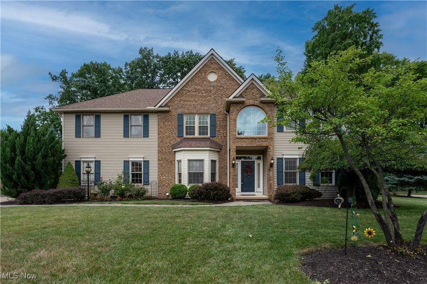 HURRY UP AND CHECK OUT THIS MASSIVE 4 bedroom 3 full bath 3477 square foot colonial in Broadview Heights on over a half an acre lot.  This beauty is located in the Brecksville School districts boasting a massive 3 car garage with room for another car, storage, work bench, you name it.  Step in the foyer to see it featuring hardwood floors in the foyer, carpeted office, bamboo flooring in the dining room and family room, first floor utility off the garage and massively high ceilings.  The first floor also features a full bathroom! The open concept kitchen boasts quartz counter tops with beautiful backsplash that accents the countertop nicely, ceramic tile flooring, 2 DISHWASHERS and an eat in kitchen! Did I mention that ALL APPLIANCES STAY?!  Walking upstairs the house features hardwood floors throughout the hallways, 3 large bedrooms with laminate flooring and tons of closet space!  The master bedroom is huge boasting hardwood flooring and a private balcony for privacy.  The master bath features vinyl flooring, large jacuzzi tub, dual vanity and dual closets!  The basement is unfinished but is 1296 square feet with the rough in plumbing for another bathroom and open to anybody to use their imagination and turn it into whatever they are looking for downstairs!  Very low HOA with many amenities.  Do not miss out on this beautiful colonial in the Brecksville City Schools neighborhood. (Roof 2018, hot water tank 2023).