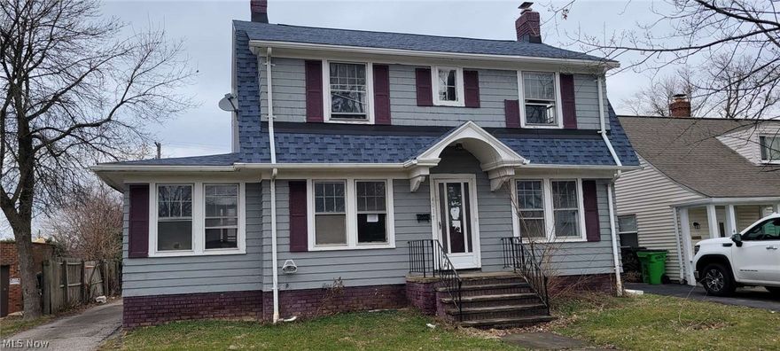 Welcome home to this 3 bedroom 1.5 bathroom colonial in the heart of South Euclid.  The bright living room has a ton of windows, a beautiful fireplace, that opens to the dining room with built-ins.  There is an office/all seasons room off the dining room.  The eat in kitchen has a ton of potential and a half bath.  There are 3 bedrooms and a full bath upstairs.  Don't miss out!