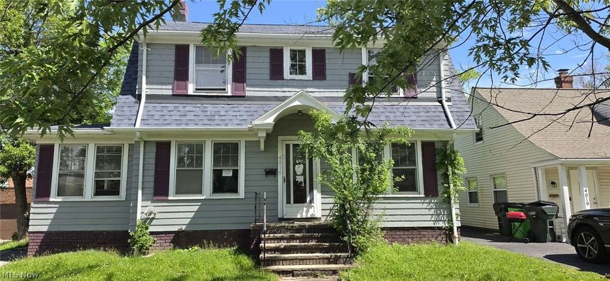 Welcome home to this 3 bedroom 1.5 bathroom colonial in the heart of South Euclid.  The bright living room has a ton of windows, a beautiful fireplace, that opens to the dining room with built-ins.  There is an office/all seasons room off the dining room.  The eat in kitchen has a ton of potential and a half bath.  There are 3 bedrooms and a full bath upstairs.  Don't miss out!