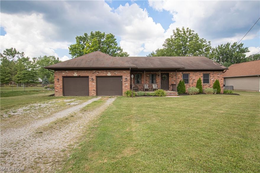 It feels like the country, but you're in the heart of Brunswick. You’ll be tempted to sit on the cozy front porch of this amazing ranch home before you even enter the front door. Upon entering, you’re greeted by calm and serene freshly painted colors of the living room and conveniently located dining room. Around the corner, the kitchen has plenty of space for both entertaining and serious meal preparation for the chef of the home. The family room is big enough for the largest superbowl parties but cozy enough for quietest movie nights. The stone fireplace will fill the room with warmth on those chilly winter evenings. Three bedrooms are located on a separate wing of this sprawling home featuring a gigantic master bedroom with three closets and a recently updated (2020) en-suite bathroom. The partially finished basement is perfect for entertaining or just snuggling up to watch a movie with the ambiance of the second fireplace of the home. Another full bathroom and two separate rooms ca