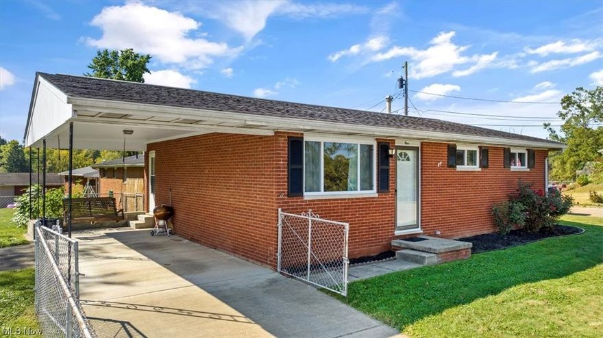 Welcome to 9 Fox Hill Terrace.. This 4 Bed 1 Full Bath brick ranch has been recently updated throughout and is located on a large corner lot. On the main level, you will find the newly updated kitchen, new full bath, spacious living room, and 3 of your 4 bedrooms. Traveling downstairs you will be greeted by a large 23x14 recreation room with endless opportunities along with your 4th bedroom. Other features of this home are a 30x12 carport and a large fenced-in yard for dogs and kids. Come see this newly updated brick ranch located in a great Parkersburg neighborhood. Home is TURN KEY READY!!