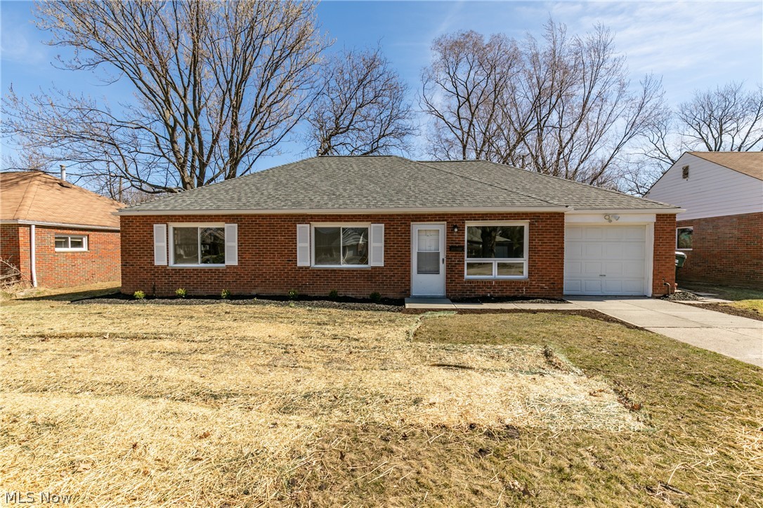 Welcome to this charming move-in ready three bedroom brick ranch! This lovely ranch home boasts many updates throughout! The family room has a beautiful window to allow that delightful sunlight to shine in. The dining room opens up to the splendid kitchen which is the perfect area to entertain. Marvelous white cabinets that accent the amazing counters and subway tile, and do not miss the new stainless steel appliances. Three nicely sized bedrooms with new carpets. Both bathrooms have been updated! Fresh paint throughout and a new roof. This ranch is on a quiet street and is just moments away from freeway access, restaurants and shopping.