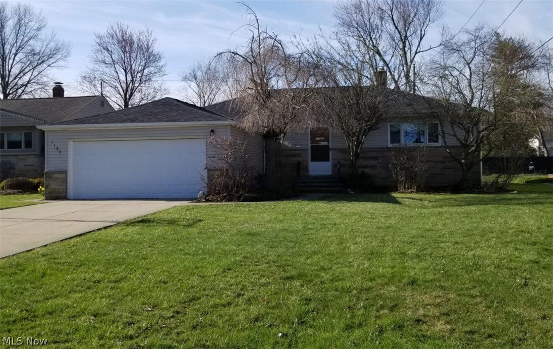 Convenient one floor living with a large basement that features 3 bedrooms & 1.5 baths on over one quarter of an acre in Lyndhurst! This home has been well cared for and includes many updates: Furnace & A/C (2007), basement waterproofed (2008), new roof (2012), siding (2013), and garage door (2017). The bright living room features a large picture window and opens into the dining room, both including beautiful hardwood floors. Living room, dining room and bathrooms freshly painted. All 3 bedrooms also include gleaming hardwood floors & plenty of closet space. Huge partially finished basement offers additional living space and plenty of storage. Home has an attached 2-car garage with large brick patio and wide-open backyard includes a spacious 10 x 12 shed. Just down the street from the community pool/park and close to shopping, restaurants, and Hillcrest hospital.