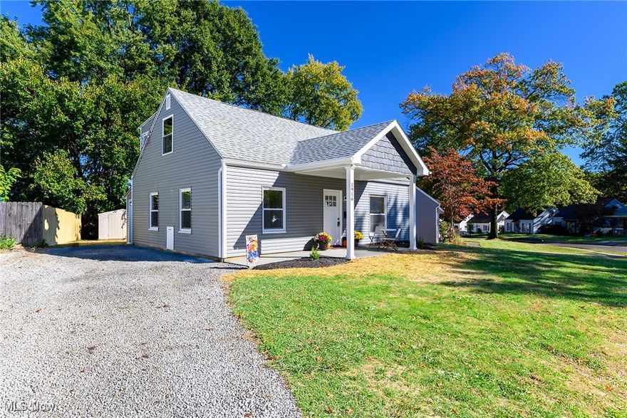 Absolute gem of a home in Cuyahoga Falls! This completely updated and open-concept cape offers 4 bedrooms and 2 full bathrooms. There's plenty of room here to spread out and entertain, or just enjoy the beautiful space to relax. The kitchen and dining area welcome you in from the charming front porch. Quartz counters, upgraded stainless steel appliances, and custom cabinetry make it feel special from the moment you enter. The space is bright and sunny with open sight lines from the front door to the back. Beyond the kitchen/dining area is a sunken family room with access to the backyard and patio. There are 2 bedrooms and a full bath on the first level, along with many lovely built-in features and accents. Upstairs are two large sun-filled bedrooms with walk-in closets and the second full bath. The back patio offers a cozy and secluded space to enjoy the shaded yard, while the front porch allows you to enjoy the quiet neighborhood and view of the park. There is a convenient laundry/mudroom back entrance from the driveway as well.
Minutes from all of the conveniences that Cuyahoga Falls has to offer. Easy access to Rt. 8, The Front St District, and Chapel Hill, as well as Downtown Akron and the many nearby parks and attractions. Schedule your showing today, this one will not last long!