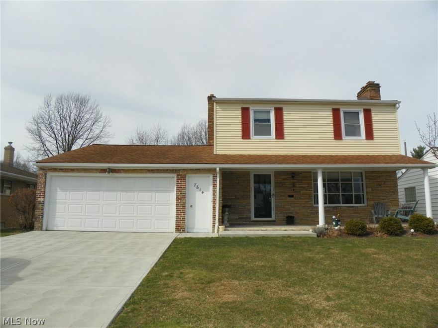 Spacious Colonial ! Living Room has beautiful hardwood floors and a full brick wall with a WBFP * Large eat in Kitchen with a new sink and faucet and appliances that remain (some are newer)  * Newer windows provide plenty of natural light * Open Family Room with a slider to the spacious deck and backyard * Convenient First floor 1/2 Bath as well as a Bedroom * Second floor has 3 spacious Bedrooms with large closets for plenty of storage * Updated Full Bath * Newer Rheem furnace and AC *  Updated 220 line * Finished Recreation Room with a custom pine finished ceiling with a bar and a WBFP for entertaining ! * Newer vented glass block windows * Full Bath in the Basement Laundry Room area * Newer flues in both fireplaces * Deck has been freshly painted * New driveway * New garage door * This home is move in ready ! Conveniently located close to shopping and in a great part of Parma !