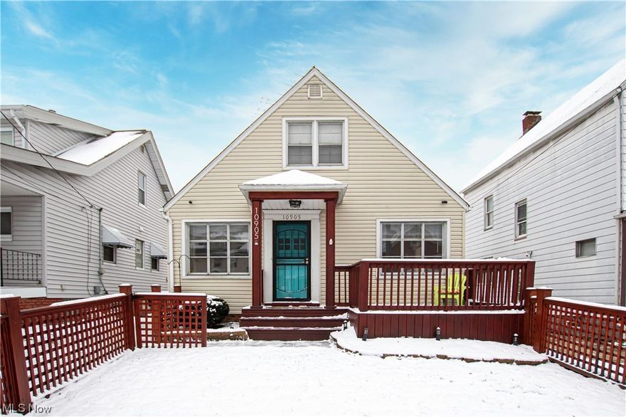 Nicely renovated 3 bedroom 1 full bathroom Cape Cod in the heart of Cleveland’s West Boulevard neighborhood minutes away from Lakewood, Kamm’s Corners, and all that the West Side of Cleveland has to offer! The transformation of this home is absolutely incredible, no stone has been unturned! Walk into the home and experience a more open floor plan set with a larger living room and a nice sized kitchen with newly restored cabinetry and a stunning tile backsplash. This meticulously designed modern interior also features luxury vinyl plank flooring, new light fixtures throughout, one remodeled bathroom, 3 great sized bedrooms along with a plenty of closet and storage space to utilize. Enjoy your football gatherings in style in the newly revamped Browns themed basement! Equipped with a bar and a mini football field. Additionally there is an extra finished space in the basement that can be used as a guest bedroom, as well as a polished utility/laundry room. Other big ticket updates include newer furnace, newer hot water tank, updated electrical, and plumbing systems. Not to mention the amazing exterior which includes a fully fenced in yard, a large back deck, front patio, fire pit, vinyl siding, and a 2 car garage that has a drywalled interior with exterior grade flooring. This is a wonderfully maintained home and has a lot to offer for any hopeful new homeowner. SELLER OFFERING A $2,000 APPLIANCE CREDIT.