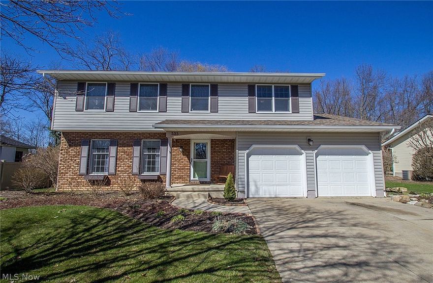 Welcome home to this beautifully-maintained 4-Bed Vinyl & Brick-clad Colonial with 2.5 Baths, conveniently located near shopping, Route 76, Goodyear Metropark & the Tallmadge Circle! Tallmadge Rec Center, HikeNBike and Maca Water Park aren't far from home either. In warmer weather, the park-like back yard is a nature-lover's paradise with its well-appointed mulch beds, Koi pond/fountain and herb garden with brick walkway & patio (see pictures!). Many recent updates including New Roof & Vinyl Siding on BOTH house/shed (2012); Water Heater, Dishwasher, Refrigerator (all in last 7 years); Central A/C compressor replaced (2016); upstairs carpeting, laminate flooring in family room/kitchen, and "Top Shelf" Master bedroom closet organization. Enjoy the open concept kitchen/family room with fireplace, low-maintenance wood laminate flooring on the first level. Lots of space with partial basement and crawl area for all your storage needs, too! Come visit your new home soon... make your appointm