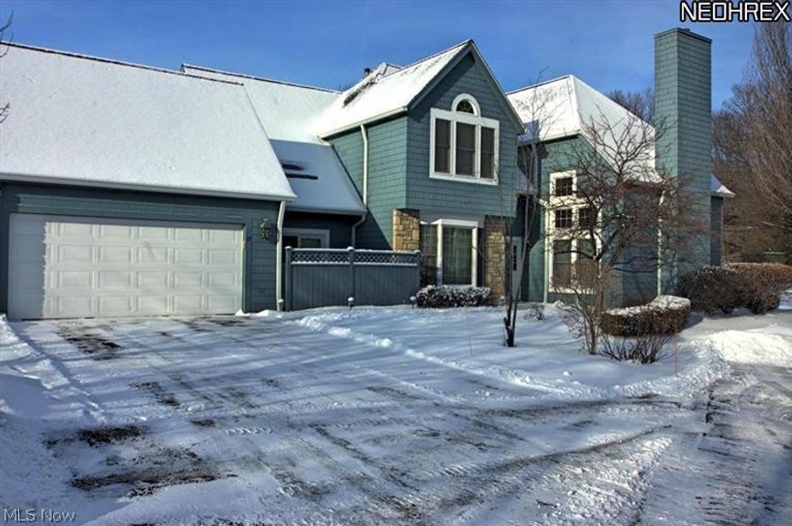 This is a well kept home in a gated Bratenahl Condo Community. This home has been updated with custom cabinets, granite, stainless steel appliances in the kitchen which opens to a private patio. Vaulted ceiling and a stone fireplace in the Great Room which also leads to the rear patio and a family room or den. Upstairs are two bedrooms both with walk in closets, although the master closet is wonderful.  The master bath features his and her sinks, a two person tub and a shower. This is a great opportunity to own an easy to maintain home in the lakefront community of Bratenahl!  Home includes Shoreby Club Equity Membership (A $14,500 value).