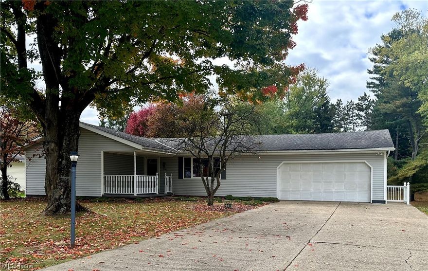 Hard to find, well-maintained 3BR ranch close to all N Zanesville conveniences situated on a picturesque oversized lot! Extra touches abound this property, such as, a quaint patio at the entranceway, bonus built ins everywhere-even in the double garage w/finished walls & coded opener, a second kitchen in the finished lower level, a fire alarm system, 2 laundry areas, oversized walk-in shower stall, freezer, fridge, stove, dishwasher, plus freshly cleaned carpets & more.  The level lot is deep and can easily be enjoyed form the NEW low maintenance, composite deck off the bright kitchen. Property is being sold AS IS.