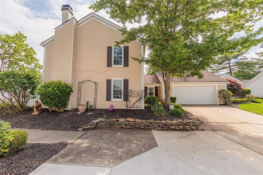 This is an amazing opportunity to own a free-standing colonial townhouse on a quiet street in Lexington Colony High Point. The first floor features a welcoming entrance, formal living/dining room, half-bath, family room with bar area, wood-burning fireplace, eat-in kitchen, sliding doors leading to a large private patio perfect for entertaining, an office/dining room, and a laundry room. The second floor has a gorgeous master suite with a walk-in closet, an en-suite bathroom, a sliding door leading to a sweet balcony, and another full Jack and Jill bathroom between 2 nice-sized bedrooms rounds out the second floor.  An attached 2 car garage. Enjoy all that High Point offers including a private clubhouse available for rental, tennis courts, basketball court, playground area, walking/biking trails, common area green space & a community pool. Close to shopping, dining & more! Approx 10 min to I-71, 15 min to I-80, 20 min to Cleveland Hopkins Intl Airport, and 30 min to downtown Cleveland. Contact your favorite Realtor to schedule a private showing today!