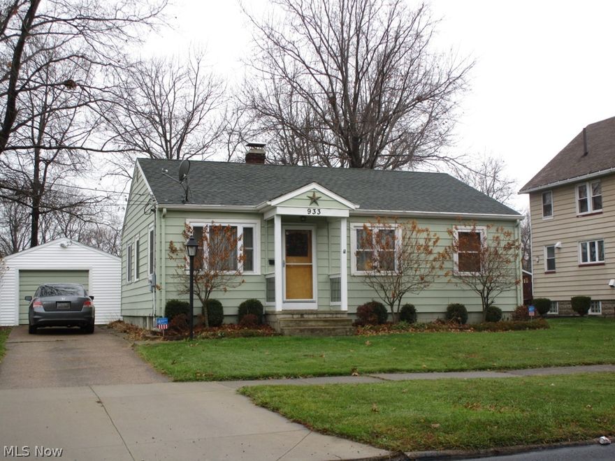 NICE!  Make your appointment today to view this 3-bedroom, 1-bath ranch.  Gorgeous hardwood floors.  Just enough space.  Large kitchen with eat-in area, ceramic floors and all appliances including the lower level washer and dryer.   Roof 2004, Garage roof 2006, windows 2007. New gas hot water heater in April 2014. Electric range was new in 2013. 3-window a/c units stay with the home. Large open basement could easily be finished off for a family room.  Nice lot with large storage shed and 1-car garage with concrete driveway.  Put it on your list to see. It’s a cutie! Great starter home or downsizer. Close by to Lake Erie amenities, park, beach, golf and playground. Utilities as of 3/23/2015 per utility companies (includes record cold winter) Gas $52 per month, Electric $73 per month.
