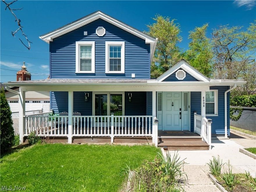 Be ready to be amazed by this beautifully renovated 3-bedroom, 2.5-bath home, thoughtfully updated from top to bottom. From the moment you step inside, you're welcomed by a bright, open-concept layout filled with natural light. The living room flows seamlessly into a stunning kitchen designed to impress, featuring KraftMaid cabinetry, elegant Calacatta quartz countertops, a spacious eat-in island, and sleek black stainless steel appliances. This kitchen blends function with modern style.

A dedicated dining area provides ample space for hosting, while the first-floor primary suite offers comfort and privacy with its own full spa-like bathroom. A convenient half bath completes the main level.

Upstairs, you'll find two spacious bedrooms complemented by a full hall bathroom, along with a conveniently located laundry area just off the bath for added ease. A charming staircase off the dining area adds character and style to the space.

Outside, enjoy your morning coffee or unwind in the evening on the inviting front porch, all while taking in the charm of this highly sought-after neighborhood. Located just steps from the Gordon Square Arts District and minutes from Edgewater Park, this home offers unbeatable access to some of Cleveland's most desirable destinations, including Ohio City, Tremont, and Downtown. Enjoy walkable access to restaurants, coffee shops, entertainment, and the lakefront lifestyle.

Modern efficiency meets everyday comfort with features like a tankless water heater and solar panels that reduce electric usage by nearly 70%, adding both sustainability and savings to this stylish home.

Whether you're searching for a place to call home or a turnkey investment opportunity to generate rental income, this property offers the flexibility to fit your goals.